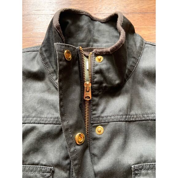JCREW Green Cotton Utility Jacket sz M - Picture 3 of 10